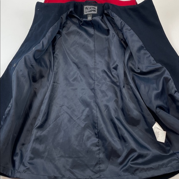 Rothschild Girls Navy Coat Military Style Red Trim Sz 7 - Picture 6 of 7